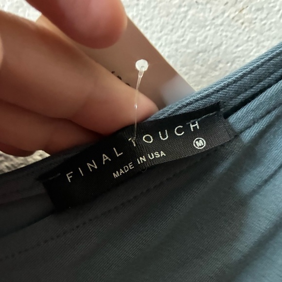 🆕Final Touch Stone Blue Jumpsuit with Wide-Leg Design M🆕 - Picture 8 of 9